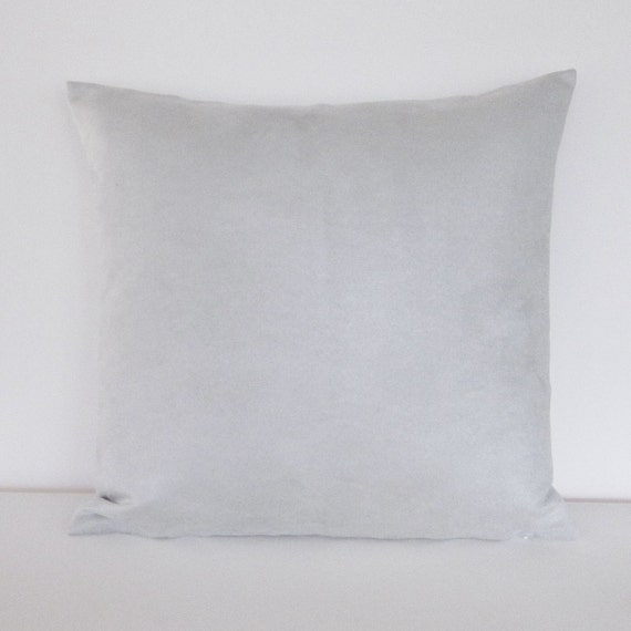 Gray Suede Pillow Cover Home Decor Decorative Throw Pillow