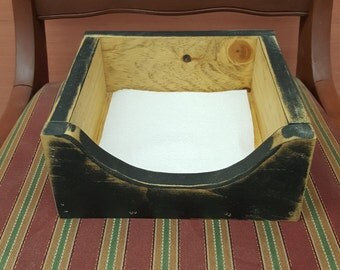 Rustic Napkin Holder, Country Napkin Holder, Primitive Napkin Holder, Kitchen Decor, Kitchen Storage