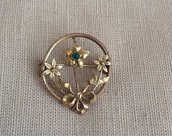 Signé MONET ajouré tourbillon feuille Broche Vintage - France
