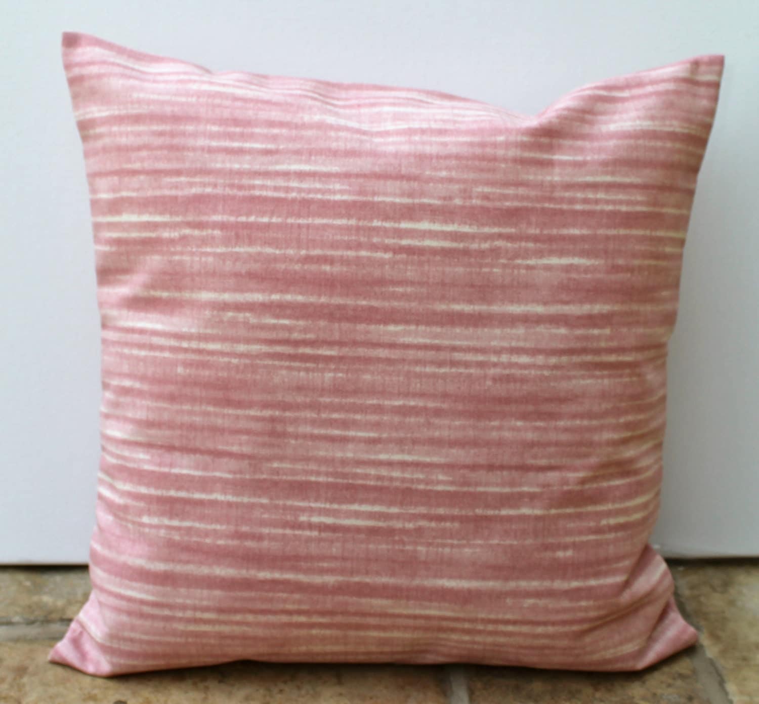 Pink cushion cover pink pillow cover dusky pink and ivory