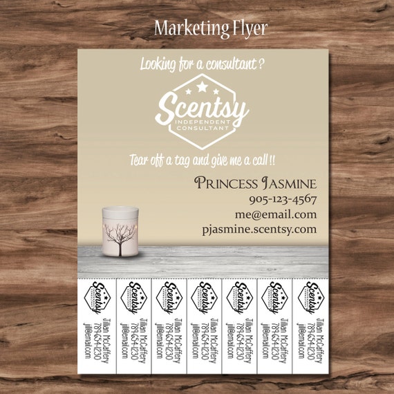 Scentsy Marketing Flyer 8.5 x 11 Customized by heartsandarrowsshop