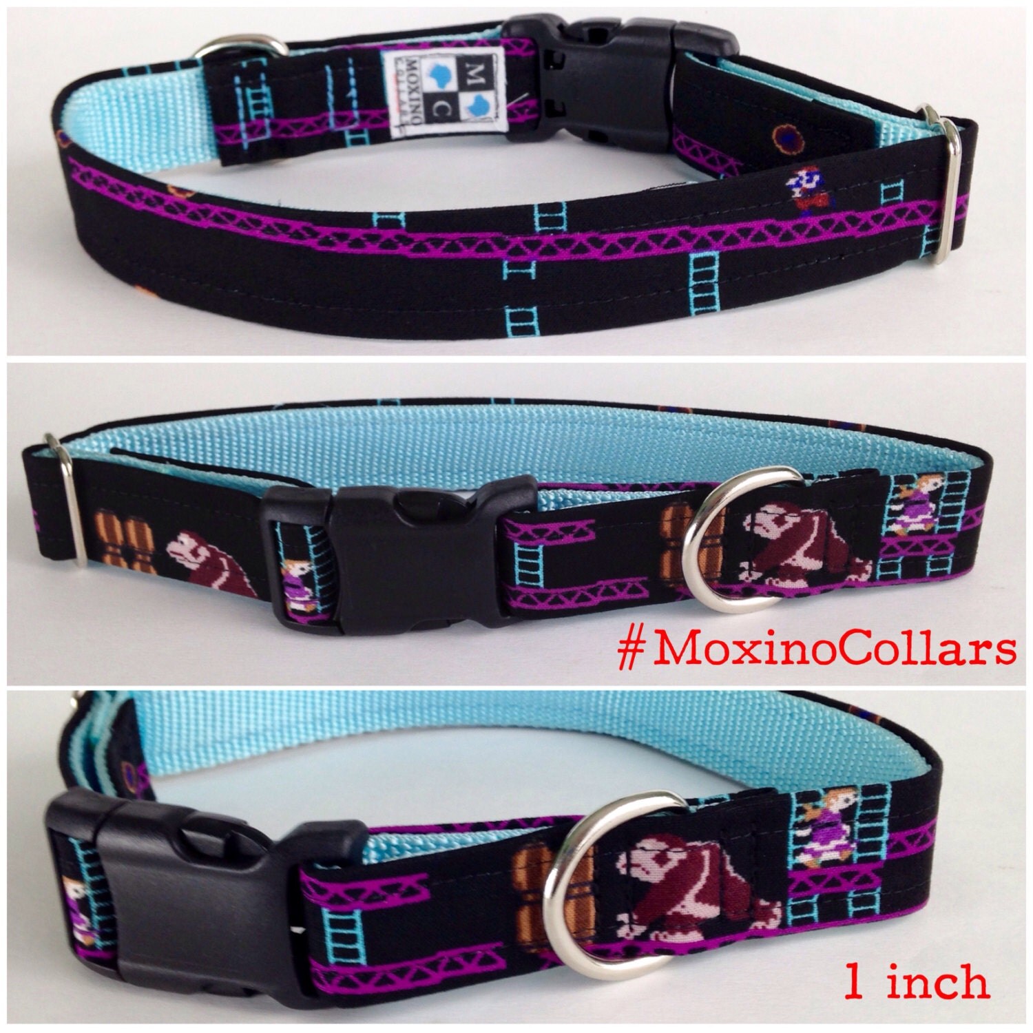 Donkey Kong dog collar by MoxinoCollars on Etsy