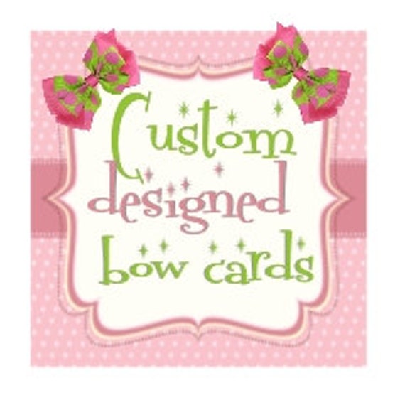 Items similar to Display Card Template, PDF file, Hair bow ...