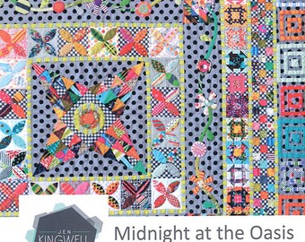 Jen Kingwell Midnight at the Oasis Modern Quilt Pattern 60" x 60"