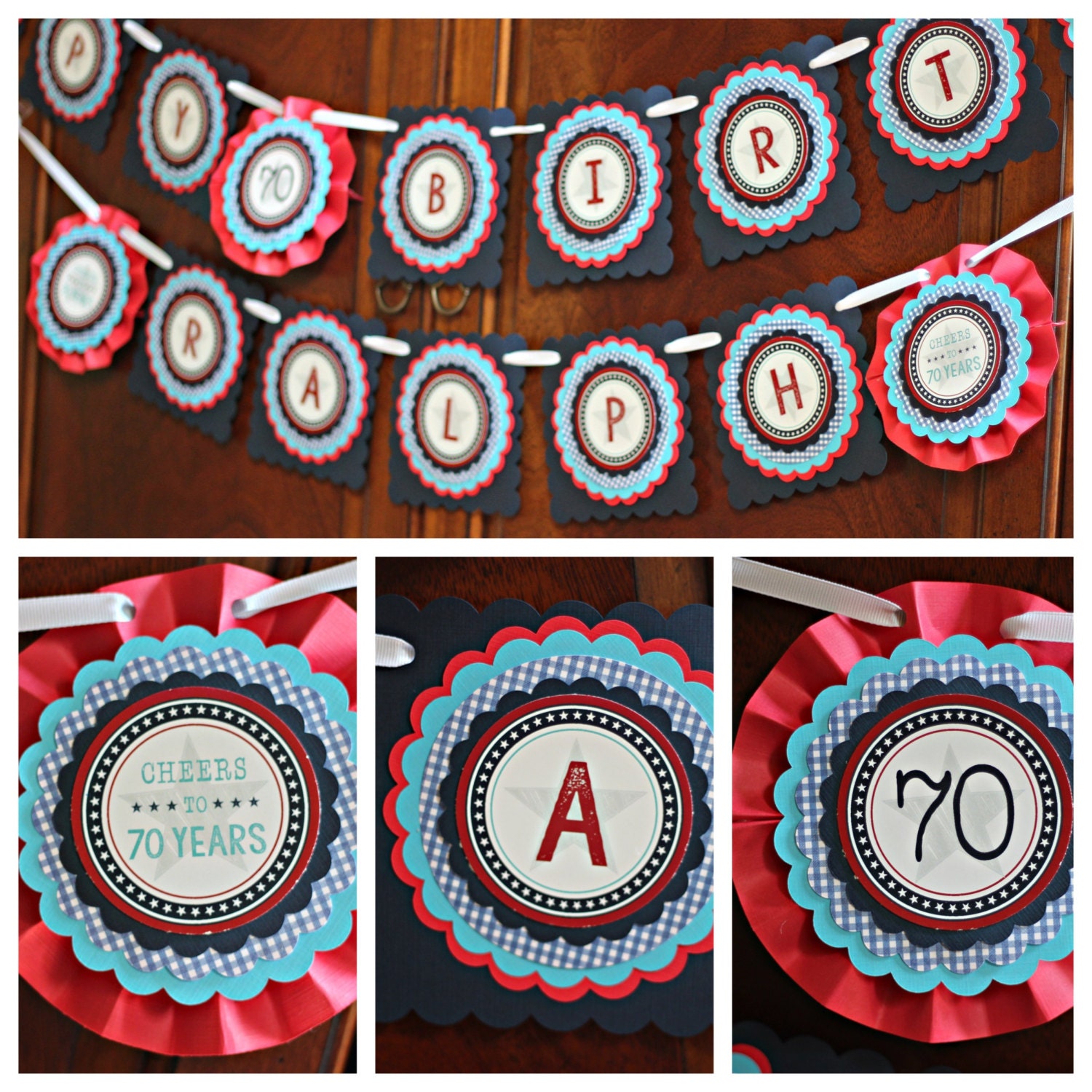 Patriotic Happy Birthday Banner. Red / by CharmingTouchParties