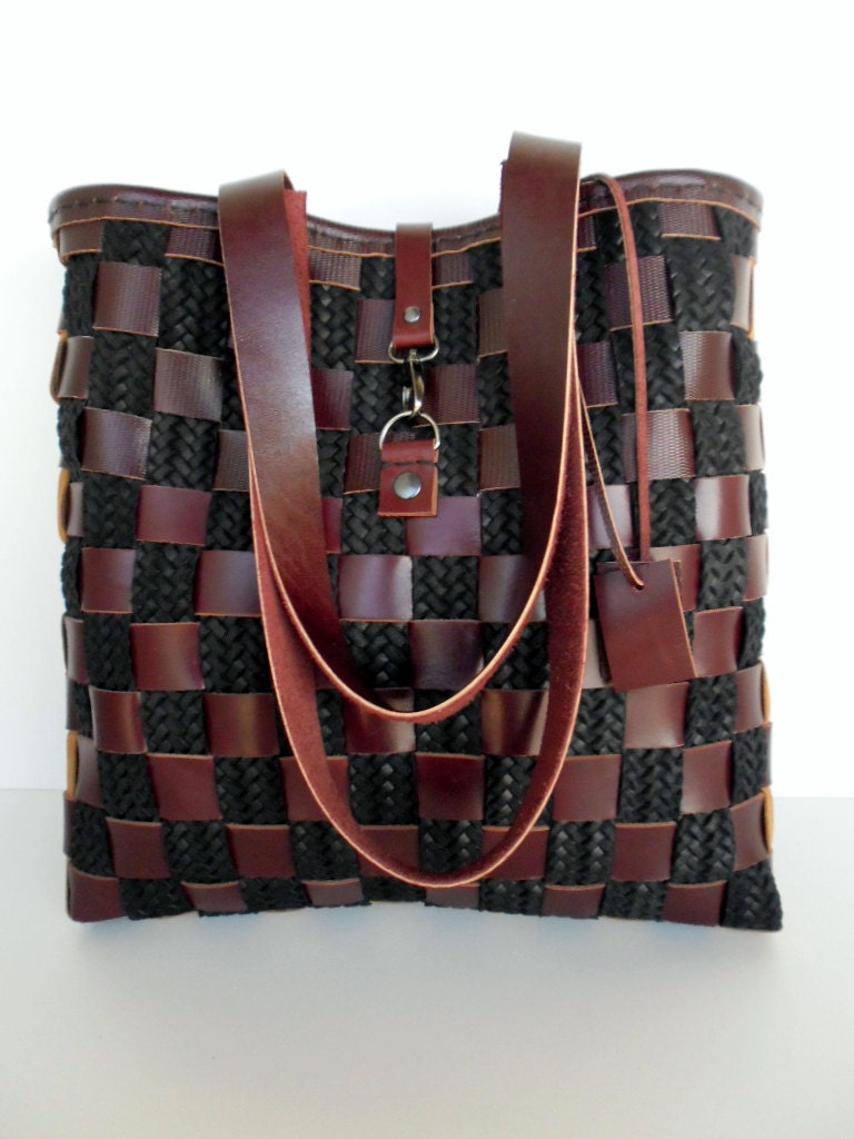 Brown Leather Tote Bag Basket Leather Tote Brown Leather