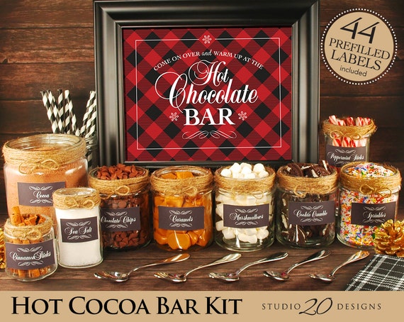 Instant Download Winter Hot Chocolate Bar Kit Printable