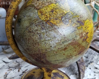 J Chein Early 1900's Tin Globe Awesome Collectible