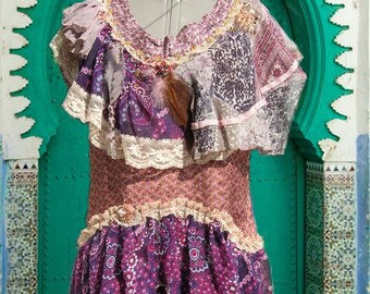Bohemian Gypsy Top***Upcycled***Feelgood top