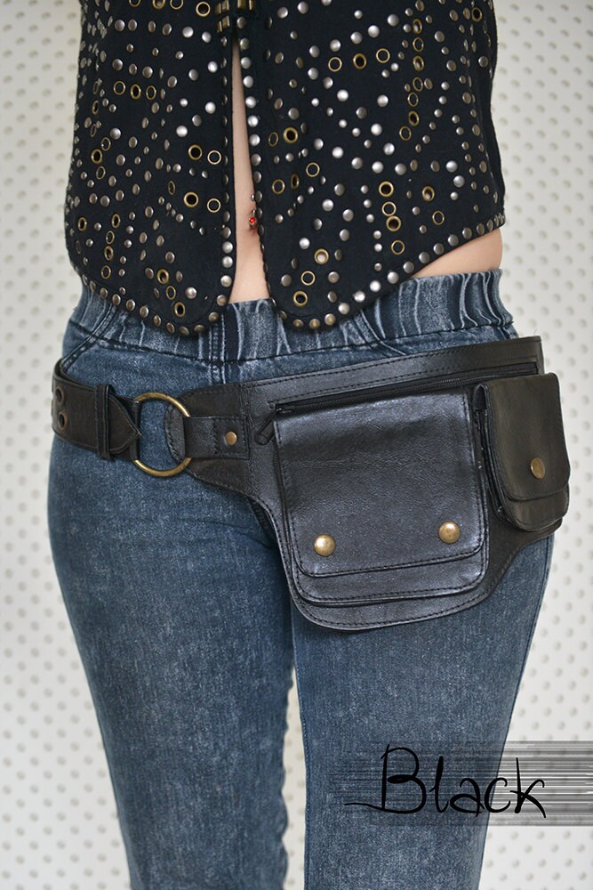 Solo Leather Utility Belt Festival Belt Pocket Belt Bum