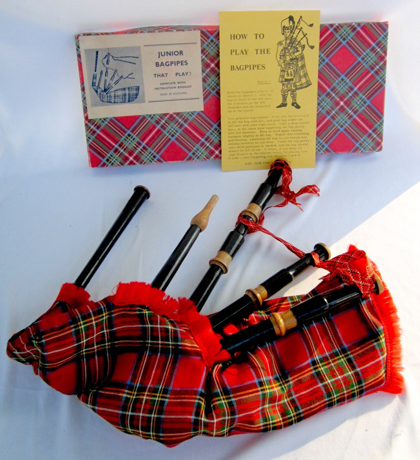 Junior Bagpipes Working Order Condition Vintage Made In