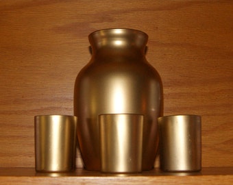 Wedding Table Top / Metallic Gold Wedding Centerpiece / Metallic Gold Votive Candle Holder / Jardin Vase / Candle Holder / 4