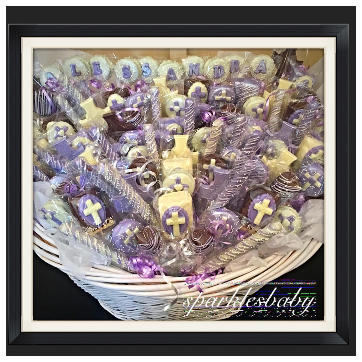 Baptism Communion Christening Religious Chocolate Basket
