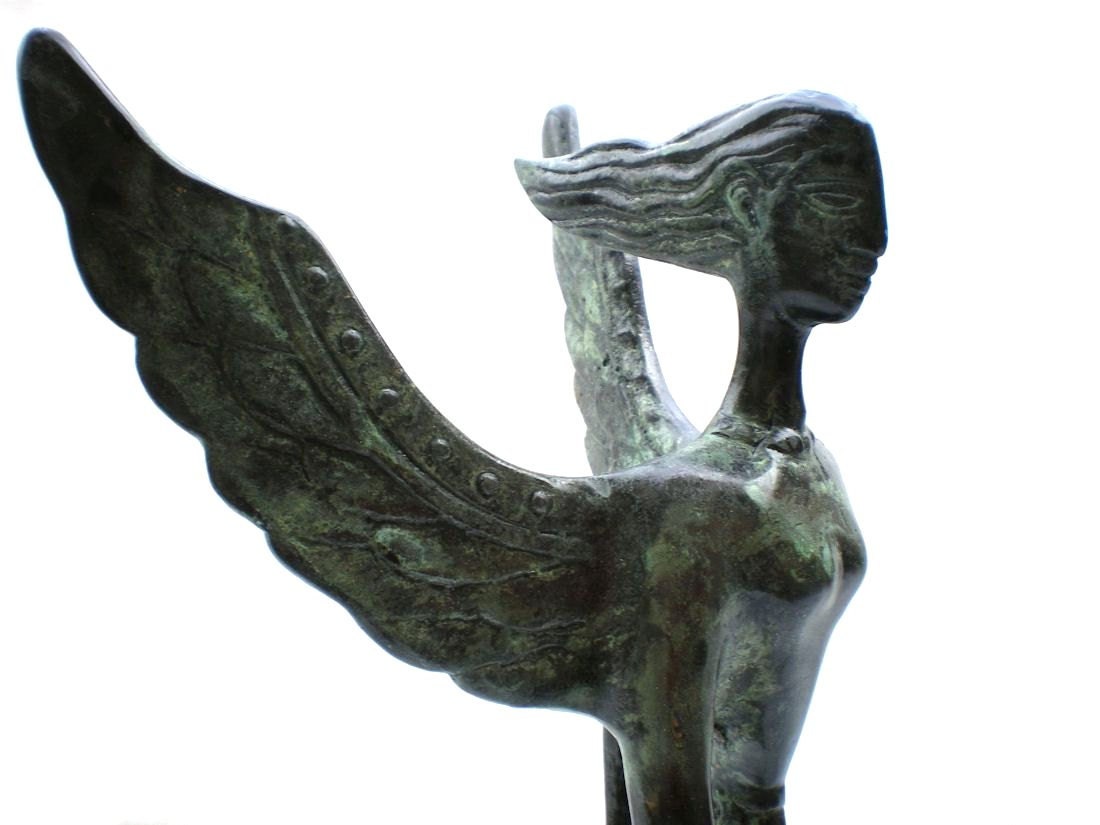 Goddess of Victory Bronze Sculpture Greek Nike Metal