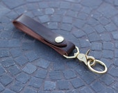Shell Cordovan Leather Key Lanyard - Gift Ideas for Him - Groomsmen Gifts