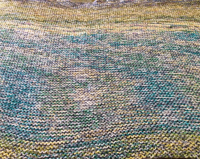 multicolor 100% cotton knit blanket