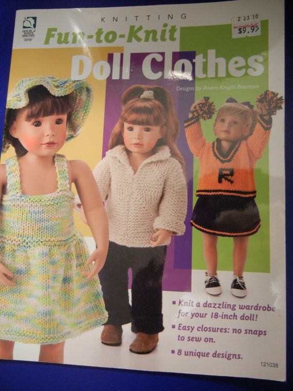 Knitting Book FunToKnit Doll Clothes for 18 in. dolls like