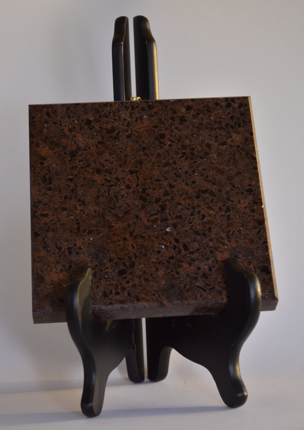 Dark Brown Polished Quartz Hot Plate by STailCollective on Etsy