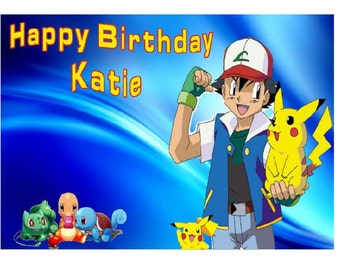 POKEMON Birthday Card Personalised