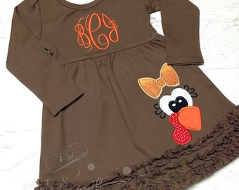 Thanksgiving dress, Turkey, Girls Thanksgiving outfit, Girls Dress, Ruffle Dress, Thanksgiving Outfit, Toddler dress, Thanksgiving baby