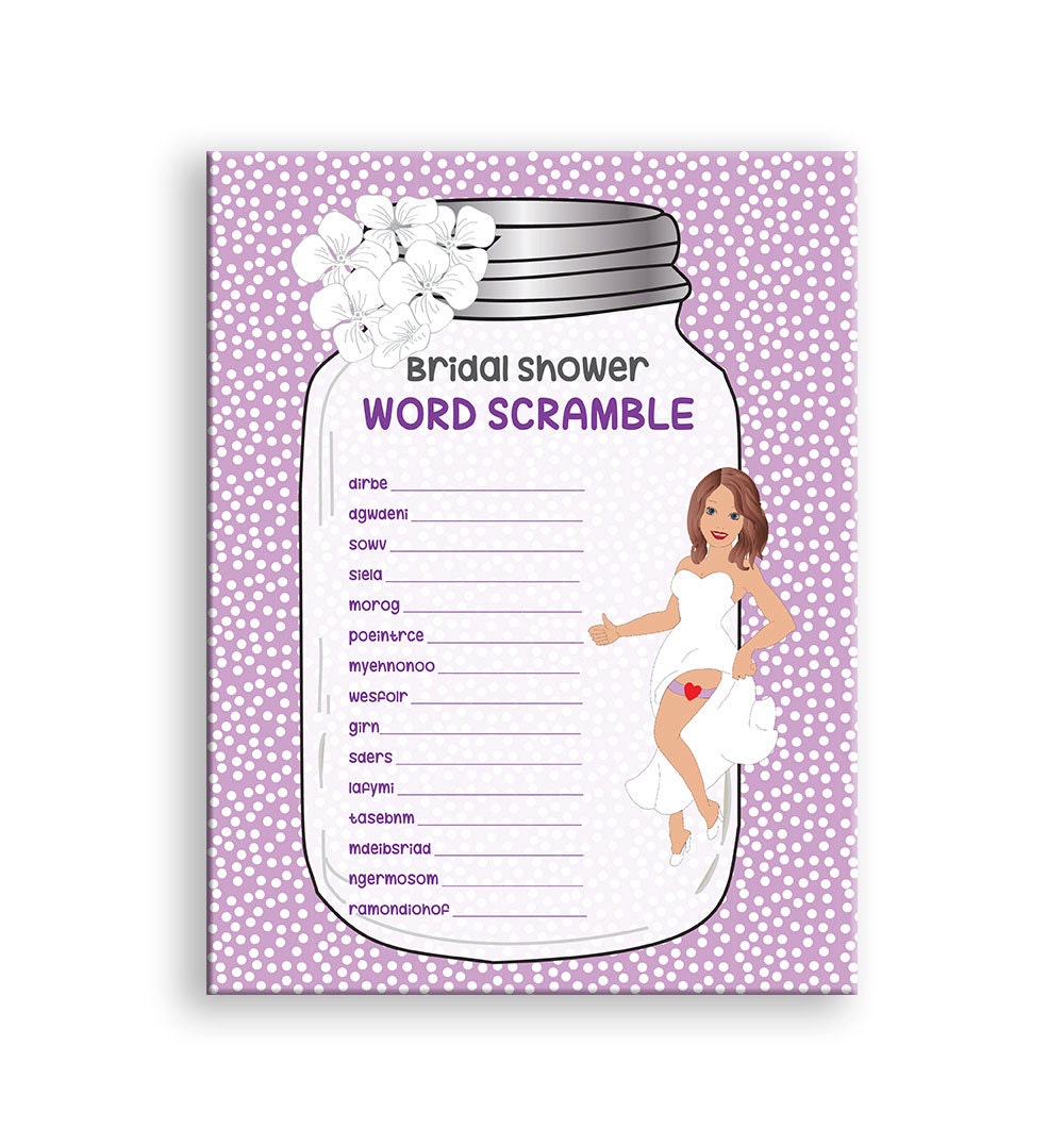 Bridal Shower Word Scramble With Answer Key DriverLayer Search Engine