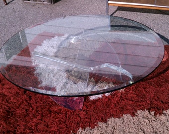 Knut Hesterburg Lucite Propeller Coffee Table Ronald Schmidt Mid-Century Modern 1960s Modern Cocktail Table German Designer Knut Hesterburg