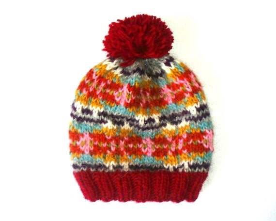 PDF Knitting Pattern Fair Isle Icelandic Wool by wildhoneydesign