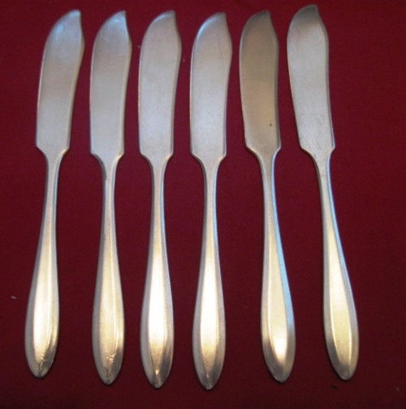 6 Patrician Community Plate 1914 Individual Butter Knives