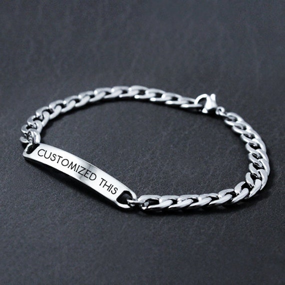 Personalized Stainless Steel Bracelet by Gadget4Entertainment