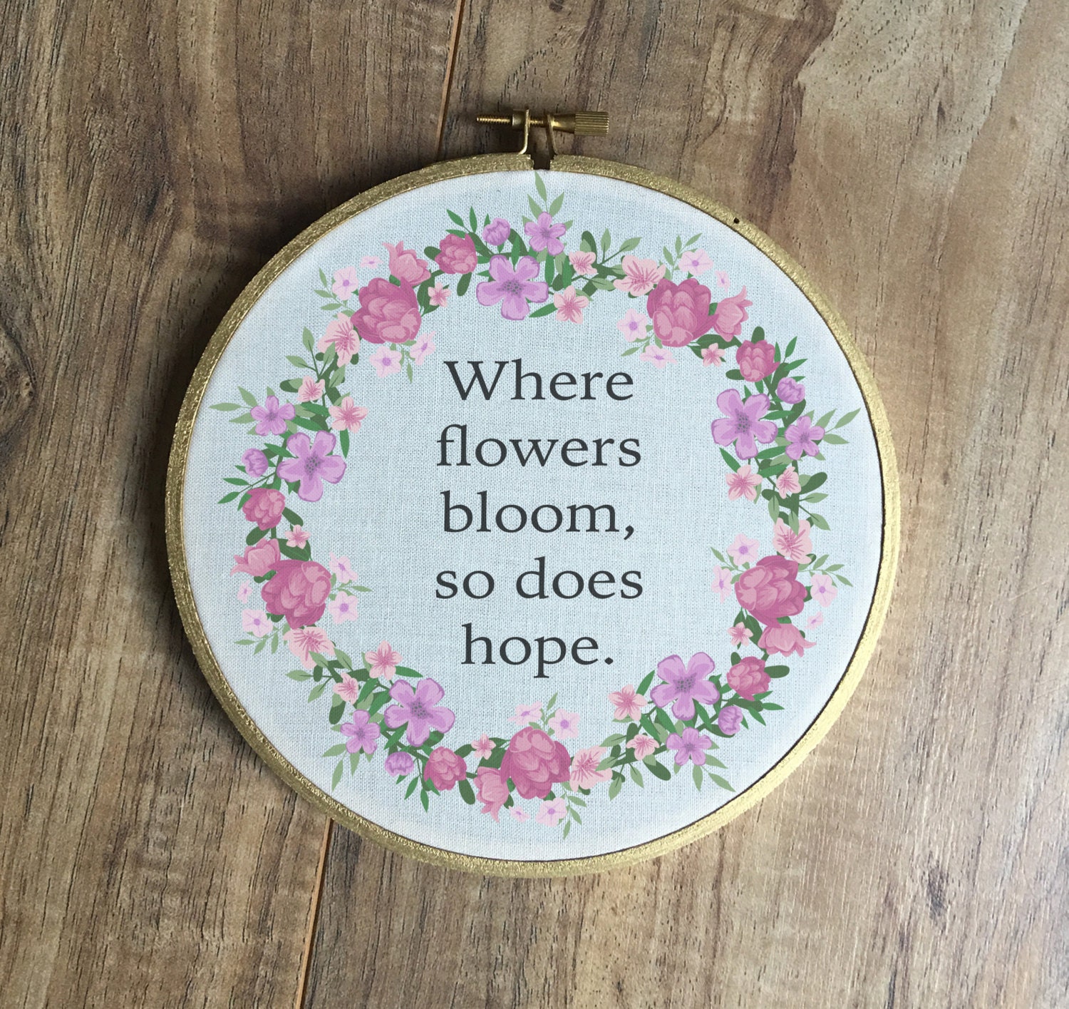Where Flowers Bloom So Does Hope print by on Etsy