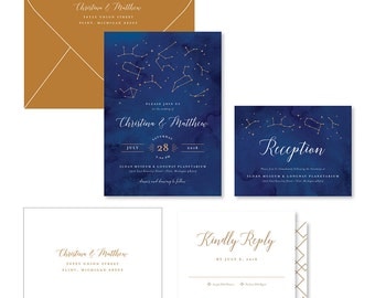 Wedding Invitation Suite Sample - Constellation