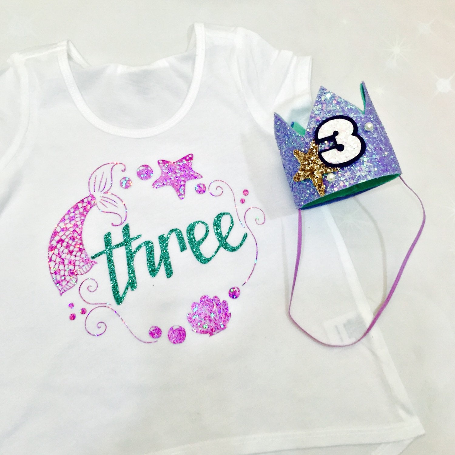 mermaid tail birthday shirt