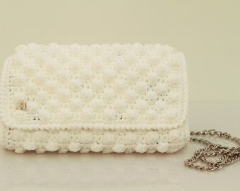 white pillow clutch bag