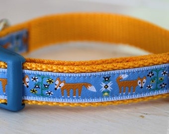 Fox Dog Collar/Forest Friends/Woodland Folklore/Adjustable