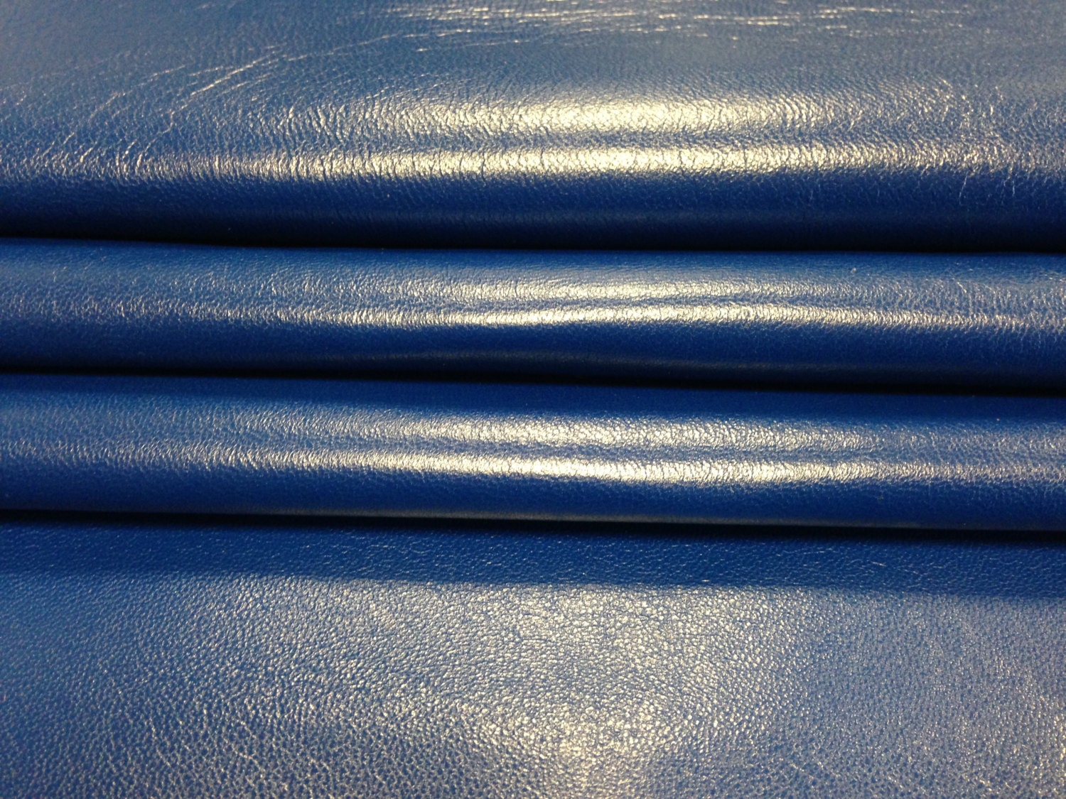Blue natural leather fabric genuine sheep lambskin leather