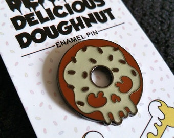 Deadly Delicious Doughnut Pin (Glow-In-The-Dark)