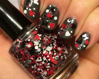 Love Mice ~ 15 mL Full size bottle ~ Indie Handmade Nail Polish 5-Free Glitter Lacquer