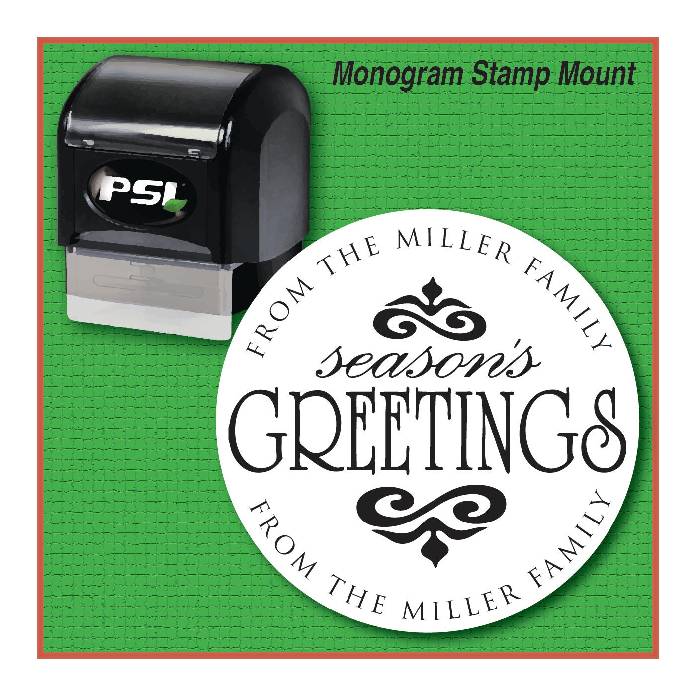 Holiday Stamp Christmas Stamp Celebrate the Holidays Custom