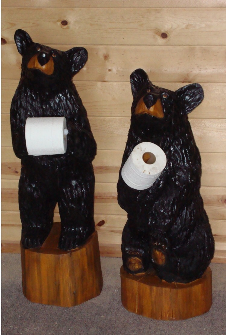 Toilet Paper Bears Bear Art Bear Sculpture Big Bear carving
