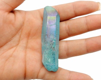 Crystal Point Large Fancy Aqua Aura Cluster Point - (RK109B2-06)
