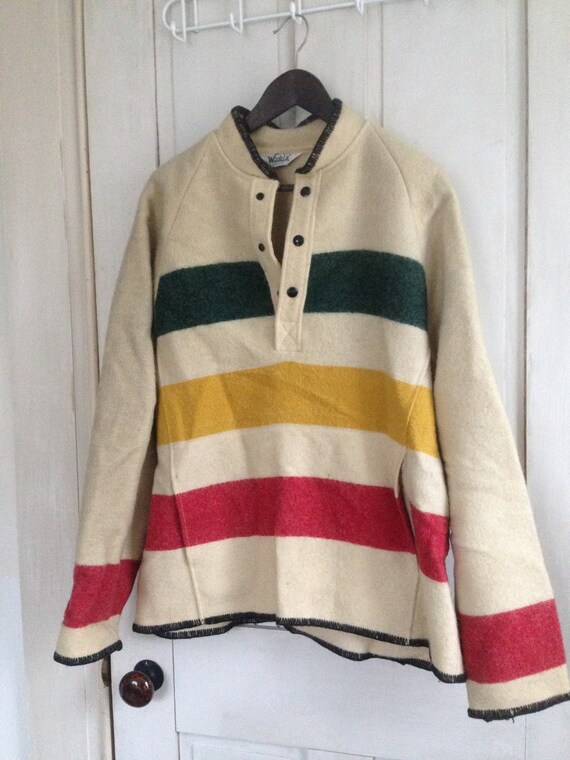 Hudson Bay Blanket AnorakWoolrich by theRandoMshoE on Etsy