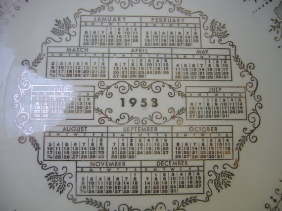 1958 Vintage Calendar