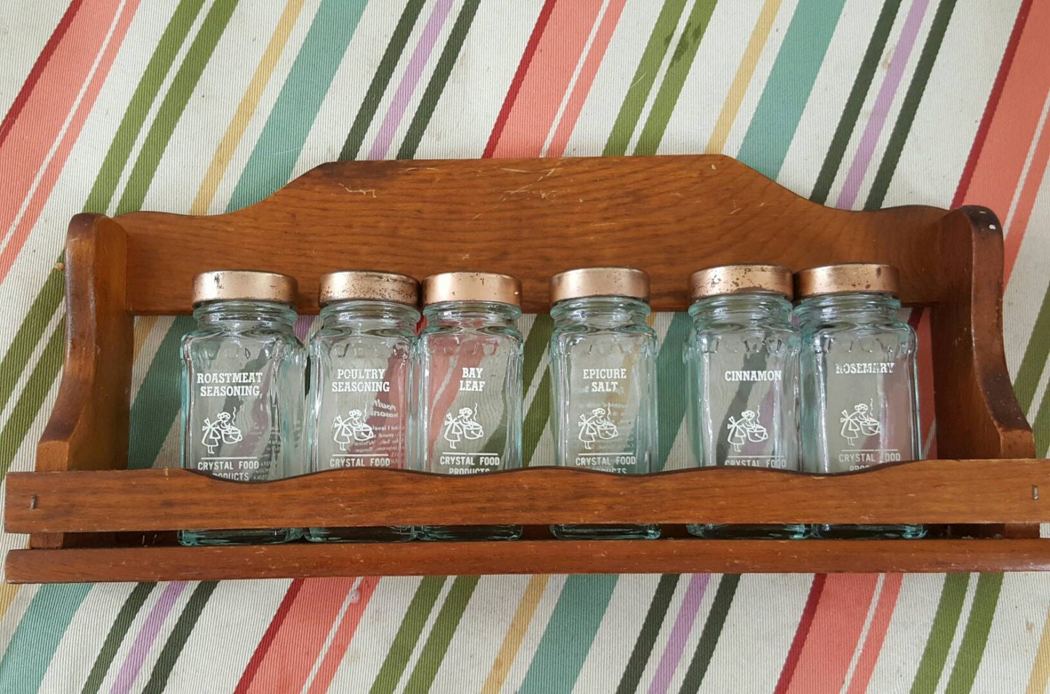 Vintage spice rack and jars spice rack spice jars