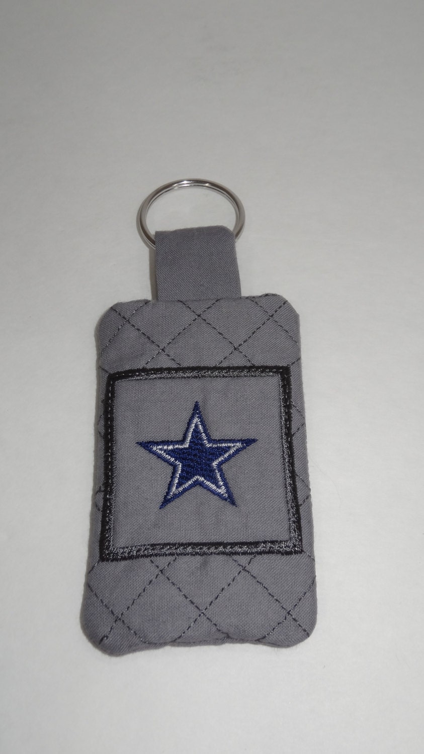 Dallas Cowboys Quilted Keychain with Card Holder Pocket