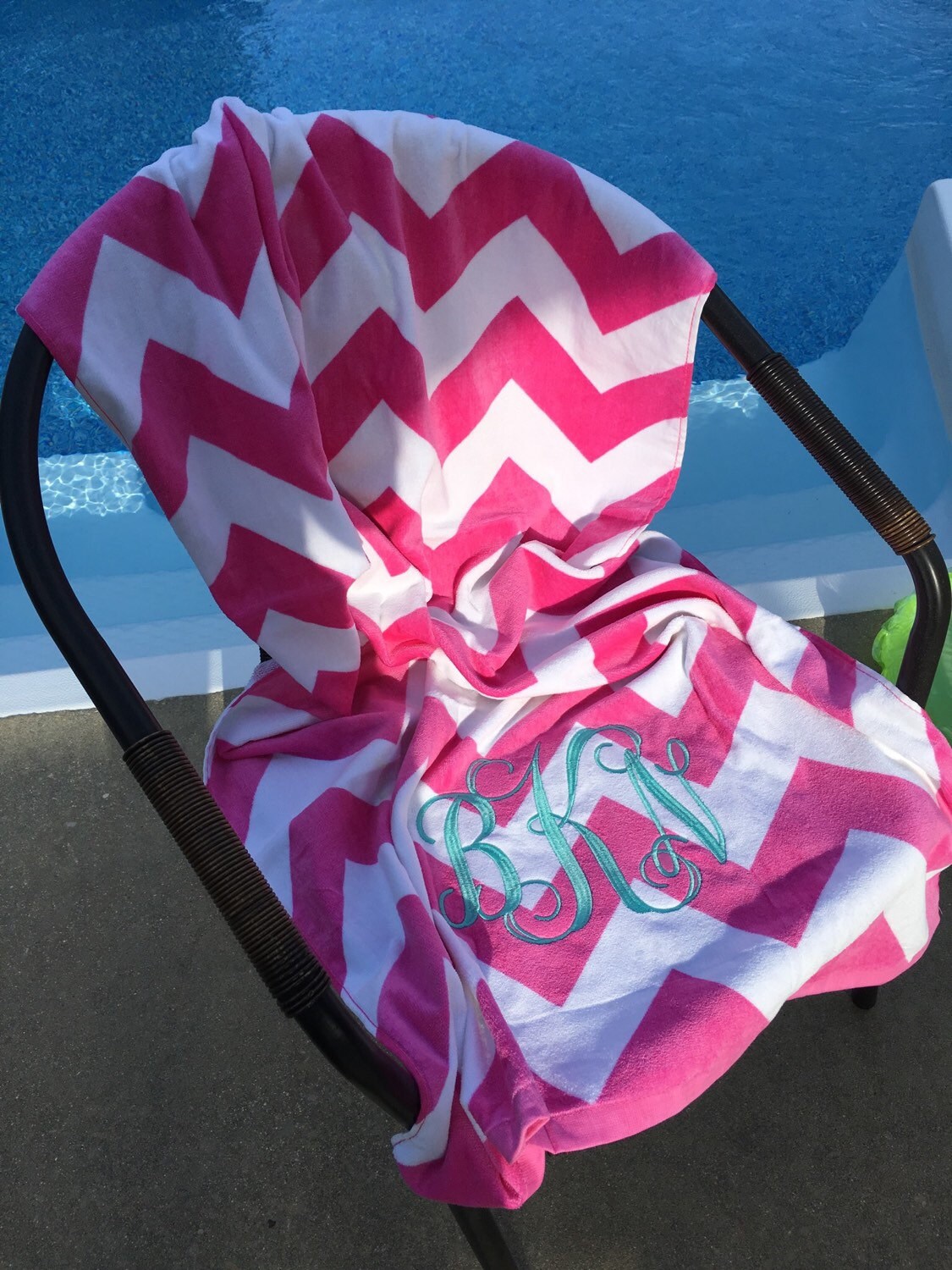monogrammed towel monogrammed beach towel personalized