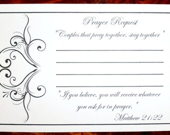 Pack of 100 Prayer Request Cards