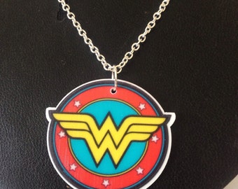 Wonder Woman Necklace, Justice league, Retro