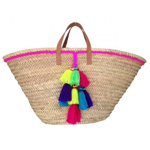 Neon Tassel Tote