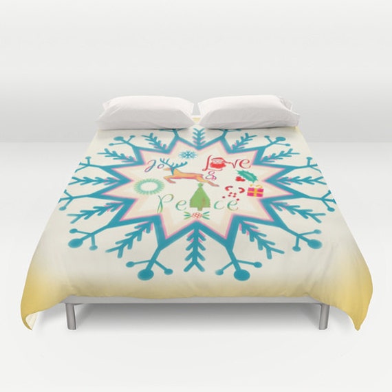 Items similar to Duvet Cover, Christmas Duvet Cover, Christmas bedding