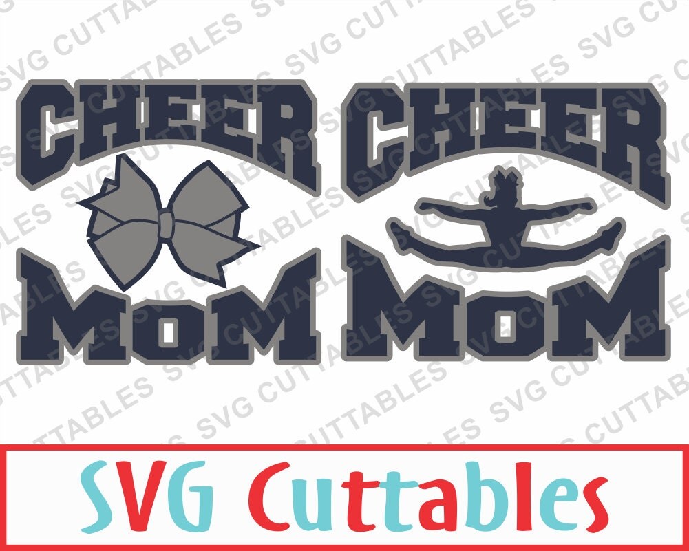Cheer Mom SVG DXF EPS Cheer Vector Cheer Bow Cheerleader